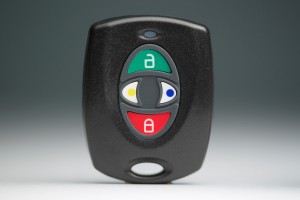 Home security keyfob compatible with wireless security systems